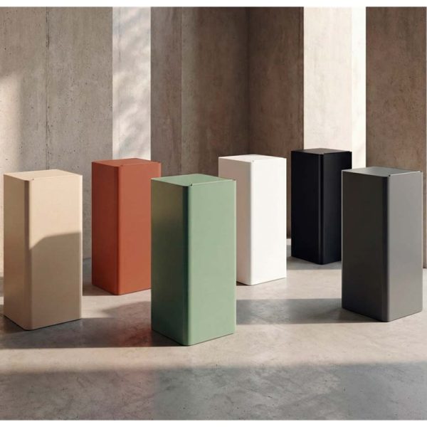 office recycling bins with enclosed lids