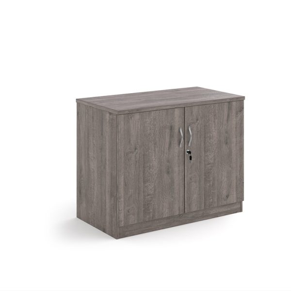 office system cupboard grey oak