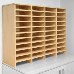 pigeon hole mail sorter unit on cupboard