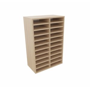 pigeon hole unit oak with 22 spaces