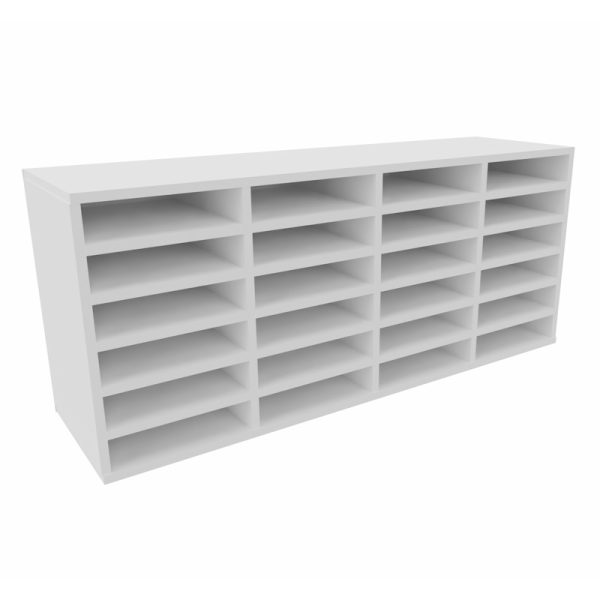 pigeon hole unit white 24 space