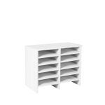 pigeon holes white with 12 spaces