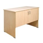 post room table for pigeon holes in maple with cupboard doors