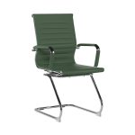 visitor chair green with cantilever frame