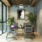visitor chair grey with chrome cantilever frame