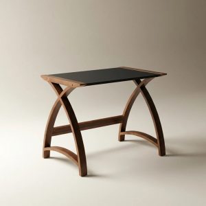 walnut home office desk