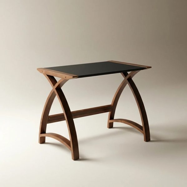 walnut home office desk