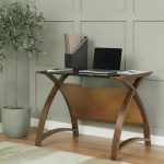walnut home office desk