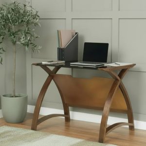 walnut home office desk