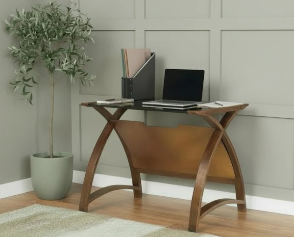 walnut home office desk