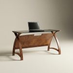 walnut home office desk