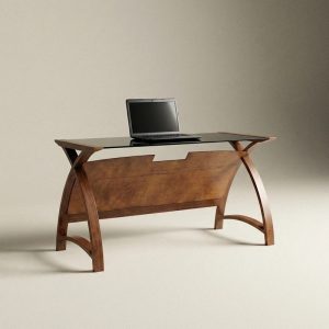 walnut home office desk