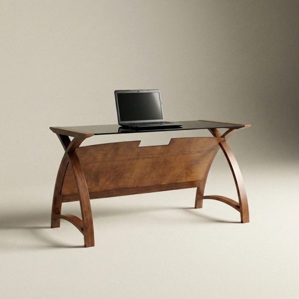 walnut home office desk