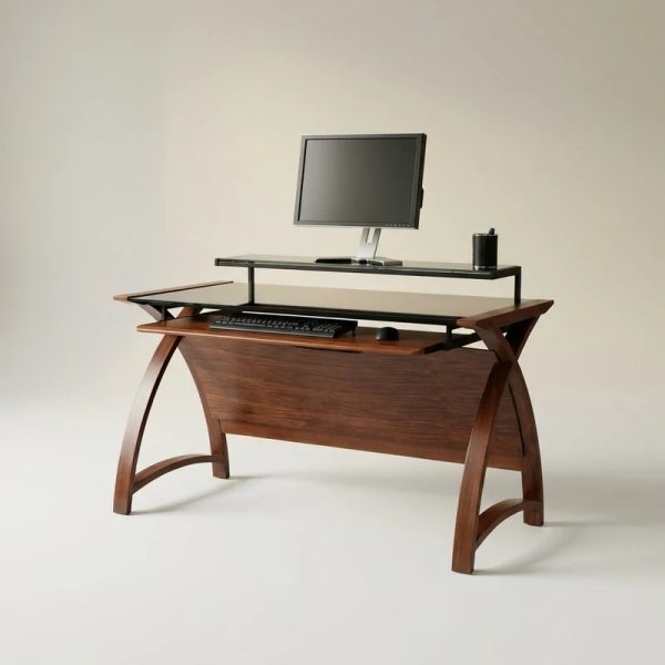 walnut home office desk