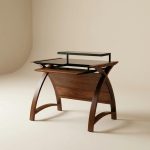 walnut home office desk