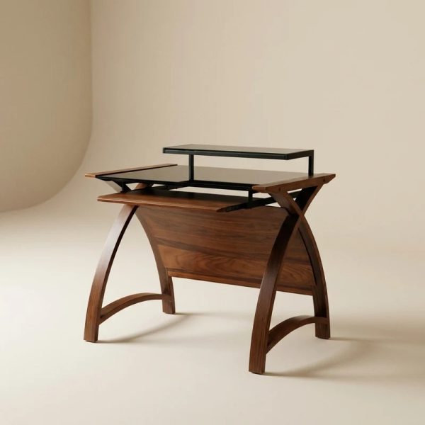 walnut home office desk