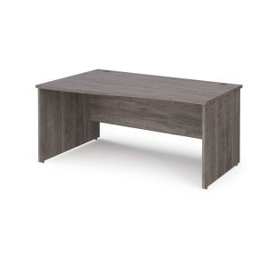 wave office desk panel end in grey oak