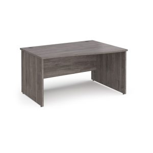 wave office grey oak desk panel end right return