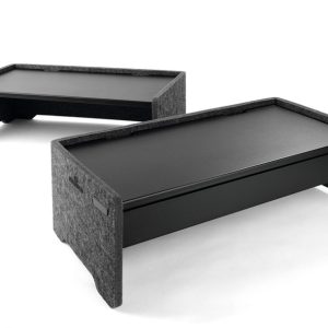 monitor stand drawer on monitor stand and without