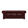 chesterfield sofa in antique red 3 seater