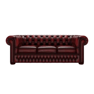 chesterfield sofa in antique red 3 seater