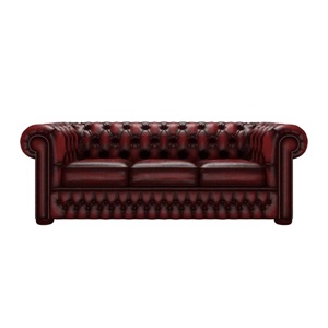 chesterfield sofa in antique red 3 seater