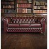 chesterfield sofa in antique red leather 3 seater