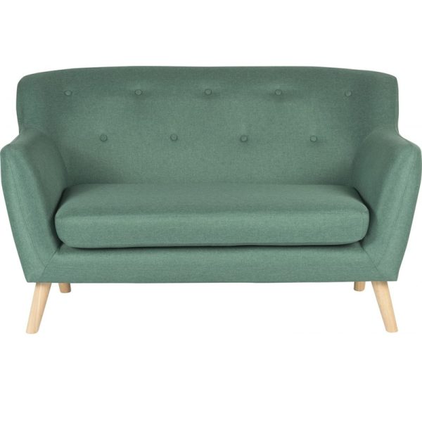 reception sofa skandi style in green fabric