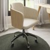 home office chair london in oak finish and attractive light contemporary fabric