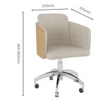 home office chair london oak line drawing