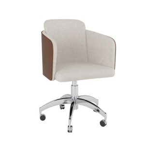 home office office chair walnut with fabric seat