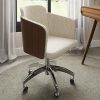 home office chair walnut and fabric