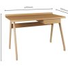 home office desk london in oak finish with drawer