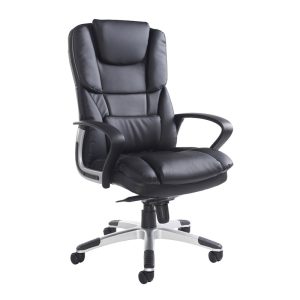 executive office chair in black leather