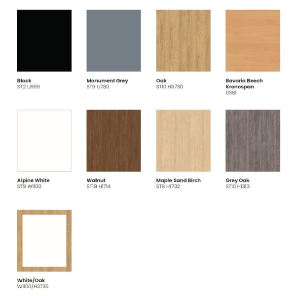 colour chart for sit stand desks