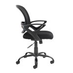 mesh office chair black side view