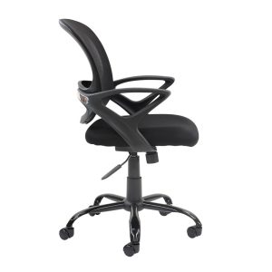 mesh office chair black side view