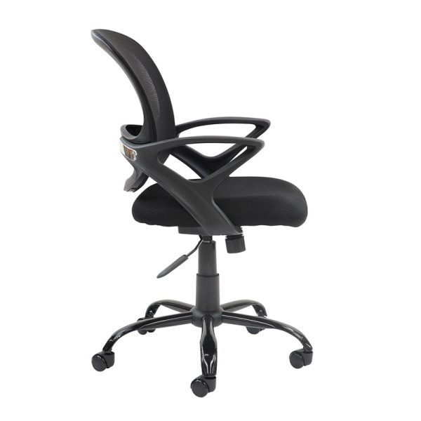 mesh office chair black side view