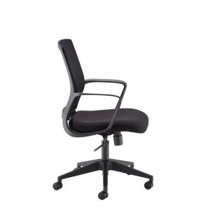 mesh office chair black side view