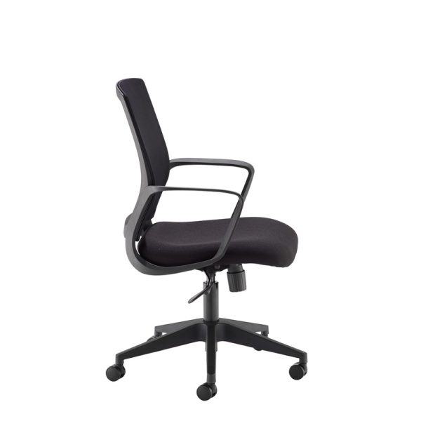 mesh office chair black side view