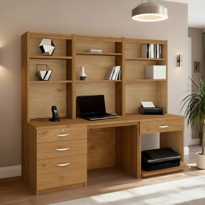 home office desk oak with storage