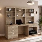 home office desk grey