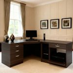 home office desk black with storage
