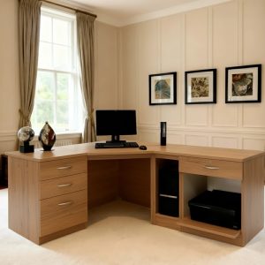 home office corner desk english oak