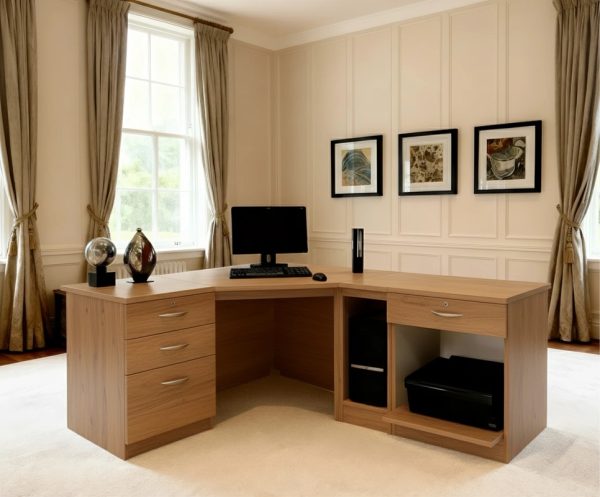 home office corner desk english oak
