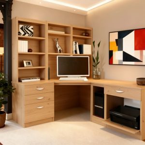 home office desk sandstone with storage