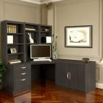 office furniture set black with bookcase, drawers and office cupboard