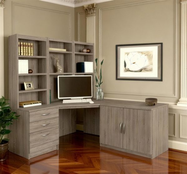office furniture set grey nebraska with corner de, office drawers, bookcase and office cupboard