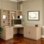 office furniture set sandstone with corner desk, office drawers, bookcase and office cupboard