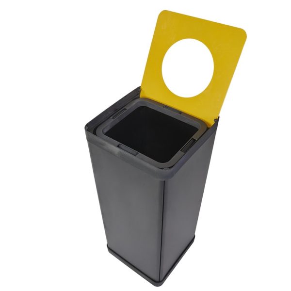 Office Recycling Bin London With Yellow Top - Image 4